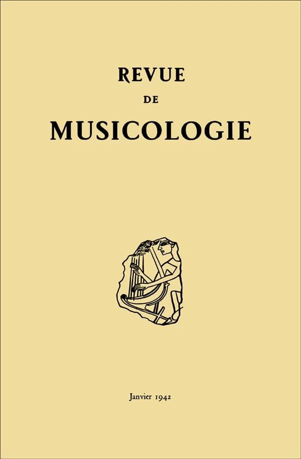 REVUE DE MUSICOLOGIE n.24.1