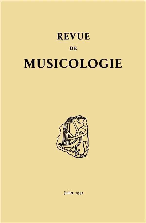 REVUE DE MUSICOLOGIE n.24.2