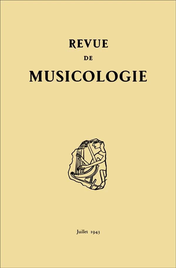 REVUE DE MUSICOLOGIE n.25.2