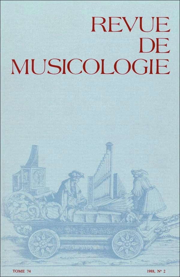 REVUE DE MUSICOLOGIE n.74.2