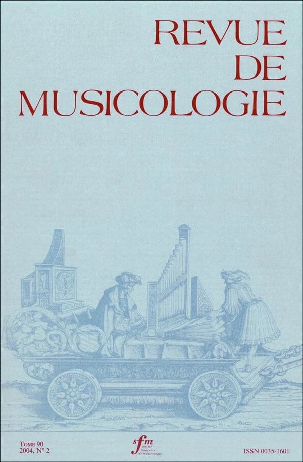 REVUE DE MUSICOLOGIE n.90.2