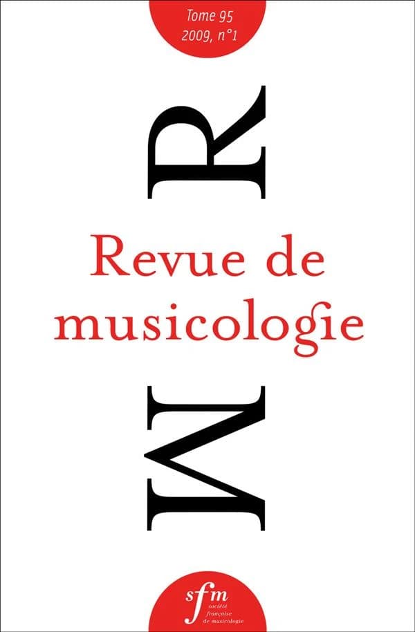 REVUE DE MUSICOLOGIE n.95.1