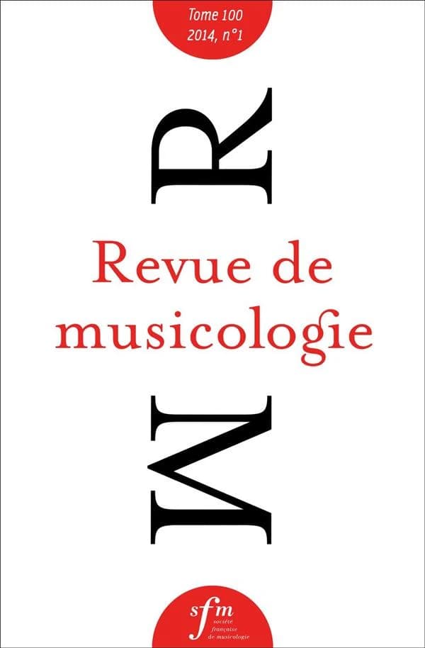 REVUE DE MUSICOLOGIE n.100.1