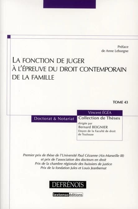 La fonction de juger à l'épreuve du droit contemporain de la famille
