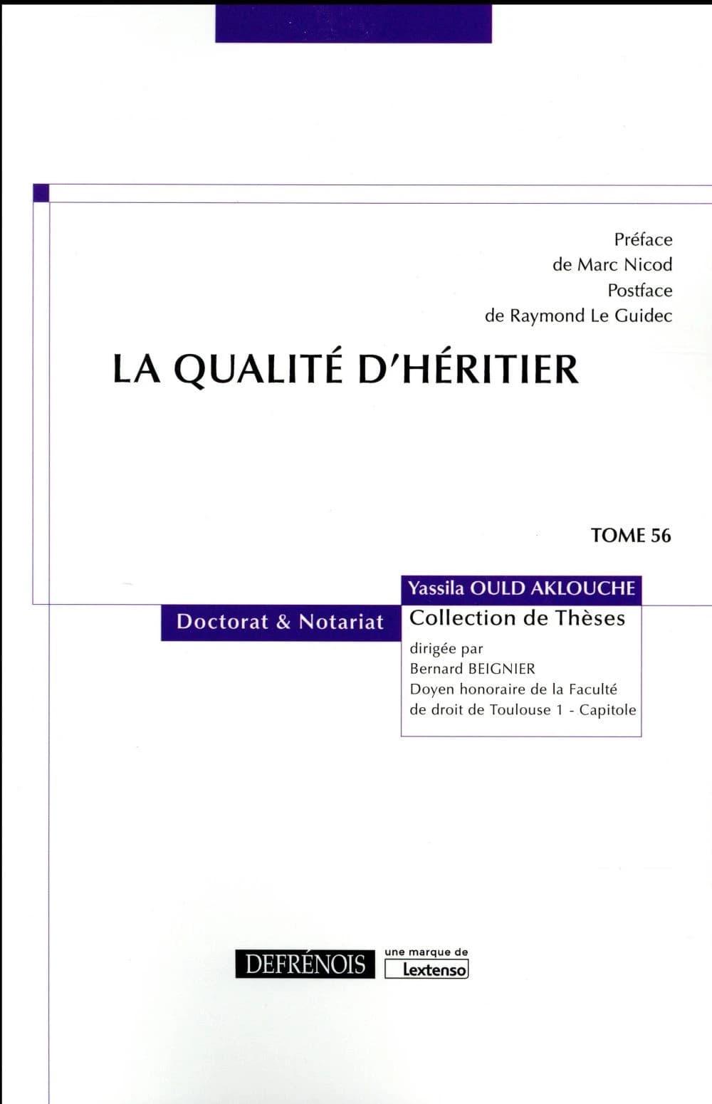 La qualité d'héritier