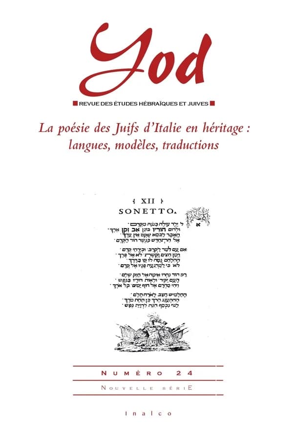 La poésie des Juifs d'Italie en héritage : langues, modèles, traductions