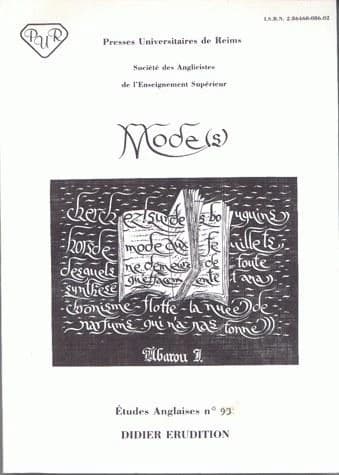 Etudes anglaises : s mode(s)