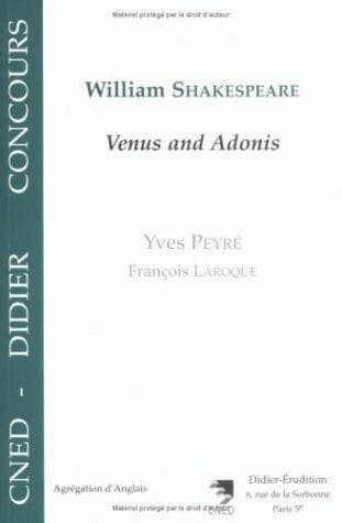 William Shakespeare, "Venus and Adonis"