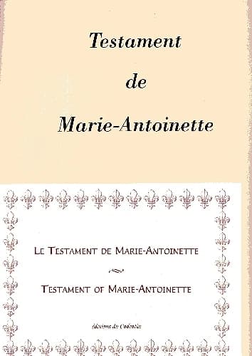 Testament de Marie-Antoinette