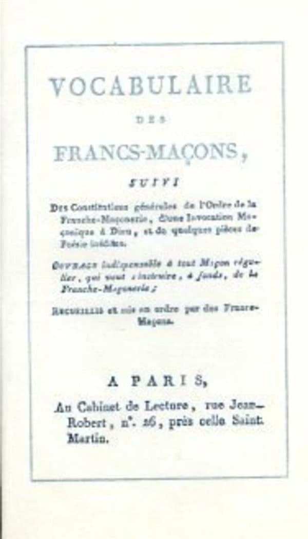 Vocabulaire des francs-macons