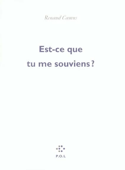Est-ce que tu me souviens ?