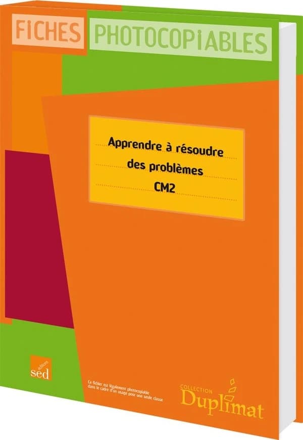 DUPLIMAT : CM2 ; apprendre à résoudre des problèmes