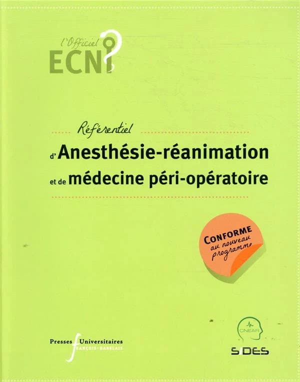 Référentiel d'anesthésie-réanimation et de médecine péri-opératoire