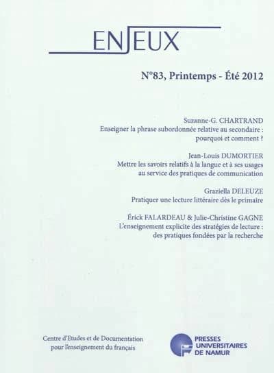 ENJEUX n.83 : printemps