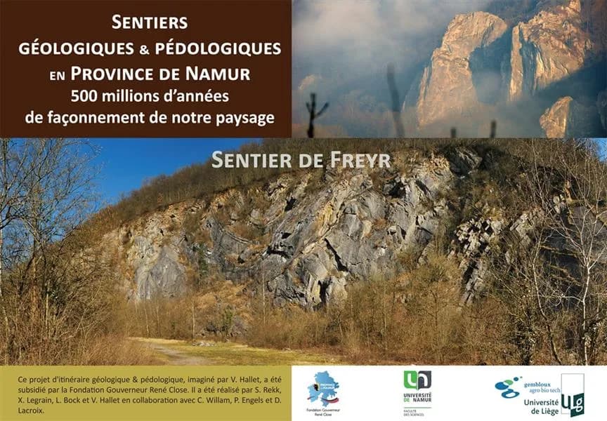 Sentiers géologiques & pédologiques en province de Namur : 500 millions d'années de façonnement de notre paysage ; sentier de Freyer