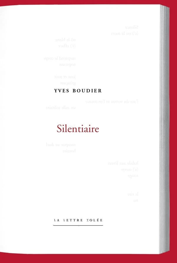 Yves Boudier. Silentiaire