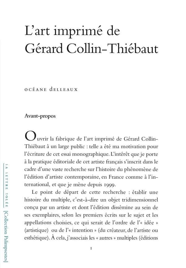 L' art imprimé de Gérard Collin-Thiébaut