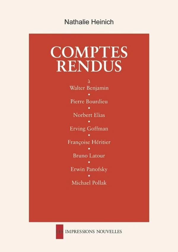 Comptes rendus à Walter Benjamin, Pierre Bourdieu, Norbert Elias, Erving Goffman, Françoise Héritier, Bruno Latour, Erwin Panofsky, Michaël Pollak