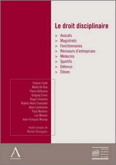 Le droit disciplinaire