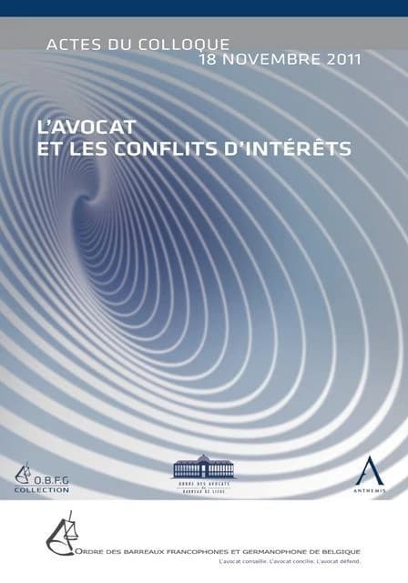 L'avocat et les conflits d'interets