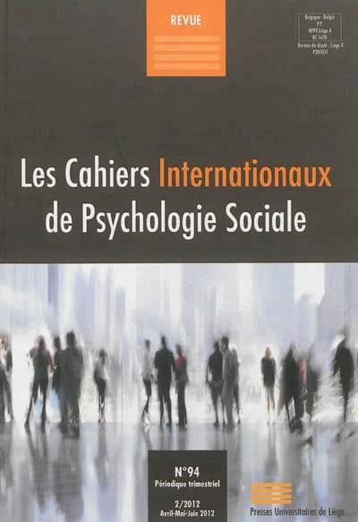 Cahiers internationaux de psychologie sociale n.94