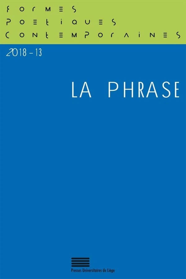 Formes poétiques contemporaines, n° 13