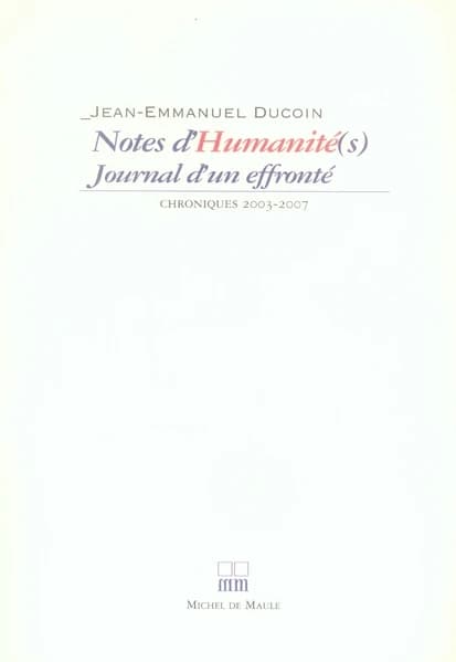 NOTES D'HUMANITE(S)