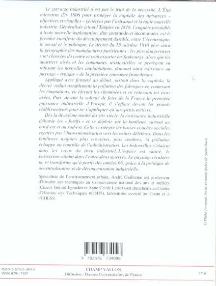 Dangereux, insalubres et incommodes : paysages industriels en banlieue parisienne, XIXe-XXe siècles