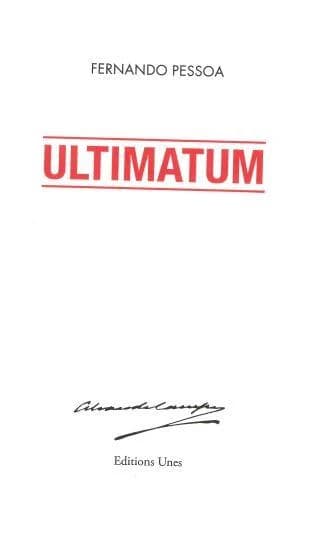 Ultimatum d'Álvaro de Campos