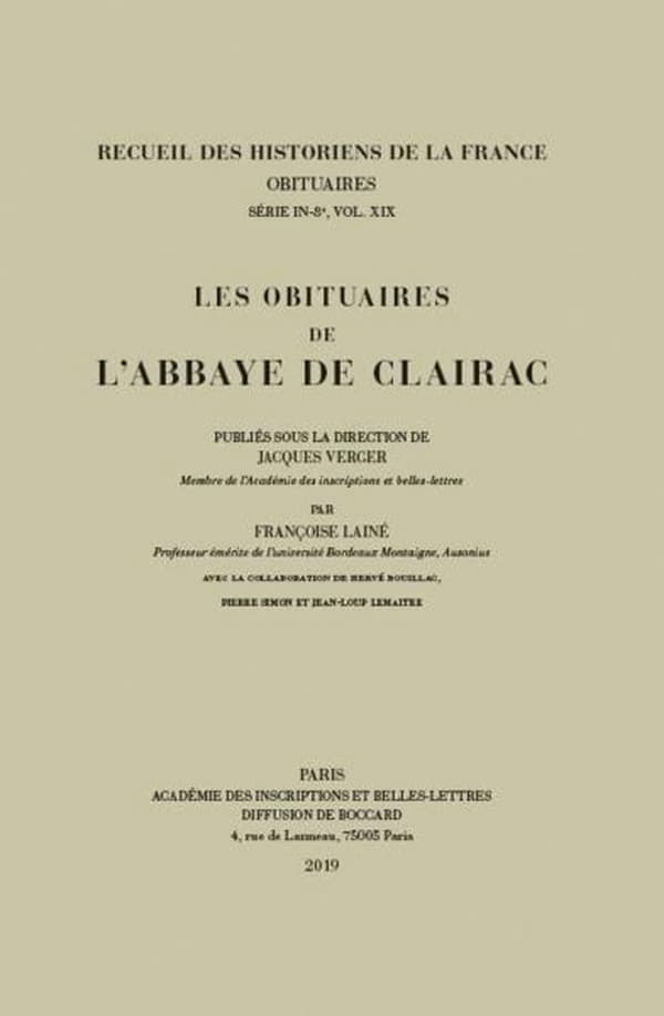 Les obituaires de l'abbaye de Clairac