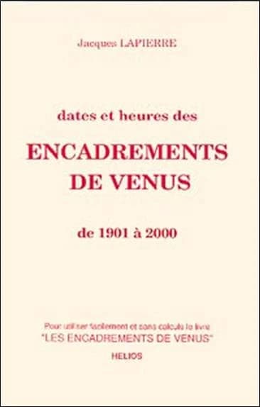 Dates et heures des encadrements de venus