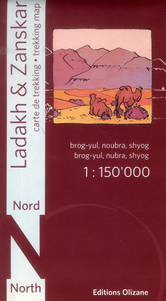 Carte Ladakh-Zanskar nord ; Brog-yul, Noubra, Shyog