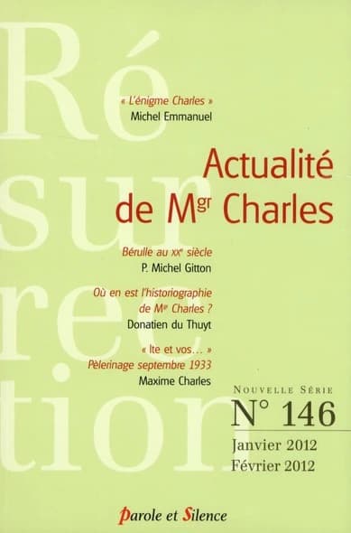 Actualité de Mgr Charles