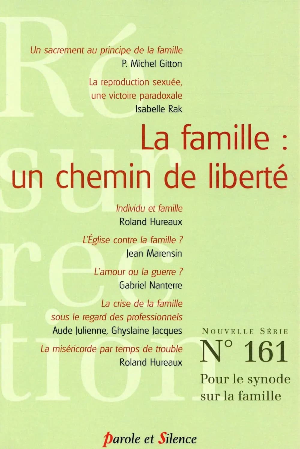 Revue résurrection n.162 : 163 ; la nativité