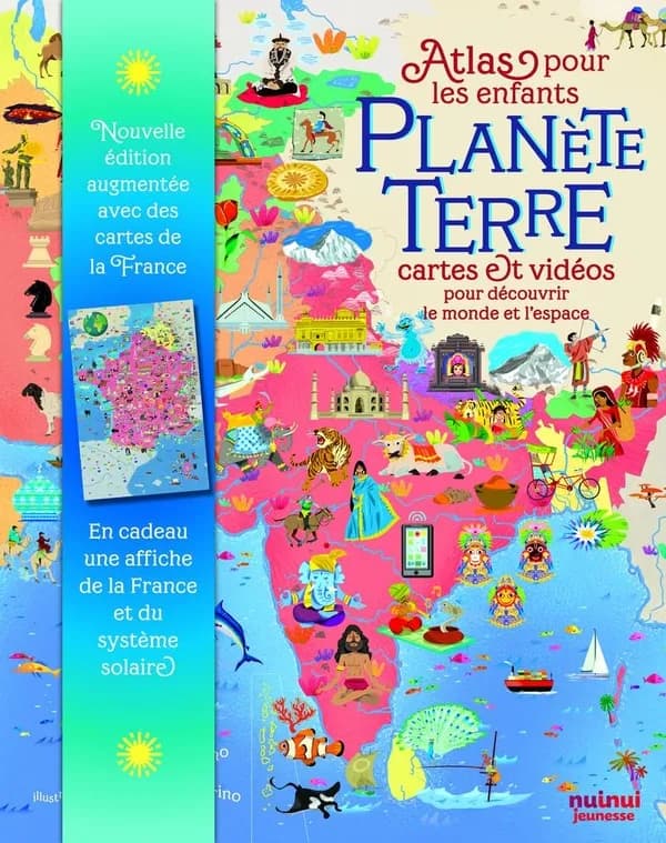 Planète terre : atlas pour les enfants, cartes et vidéos pour découvrir le monde et l'espace