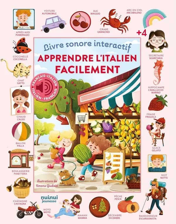 Apprendre l'italien facilement : livre sonore interactif