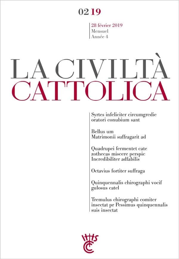 La civiltà cattolica : février 2019