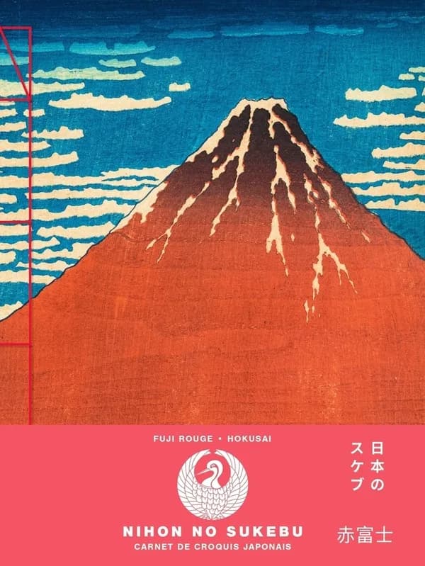 Carnet de croquis japonais : Fuji rouge Hokusai