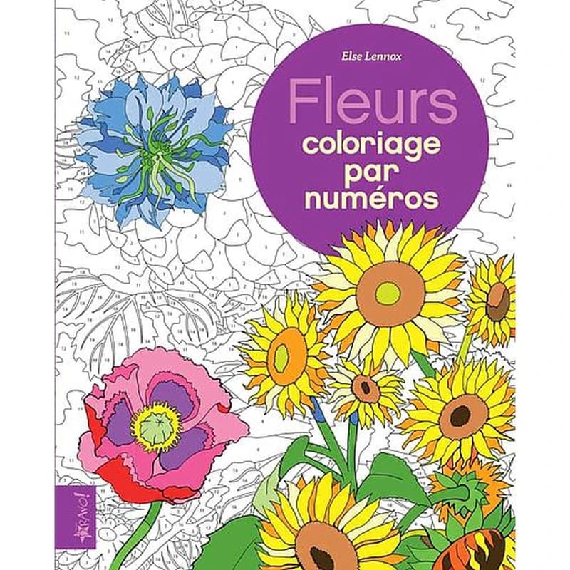 Coloriage par numéros : fleurs ; coloriage par numéro