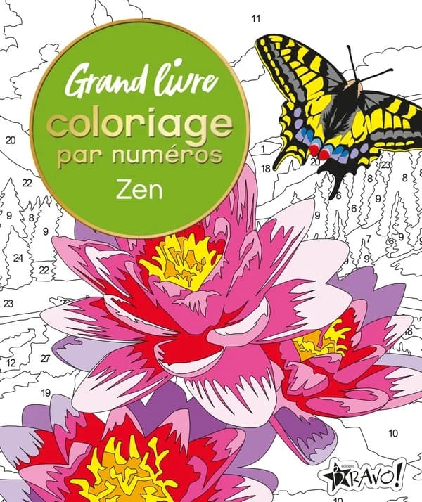 Grand livre coloriage par numéros : Zen