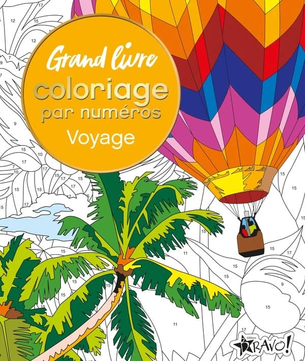 Coloriage par numéros : Grand livre : Voyage