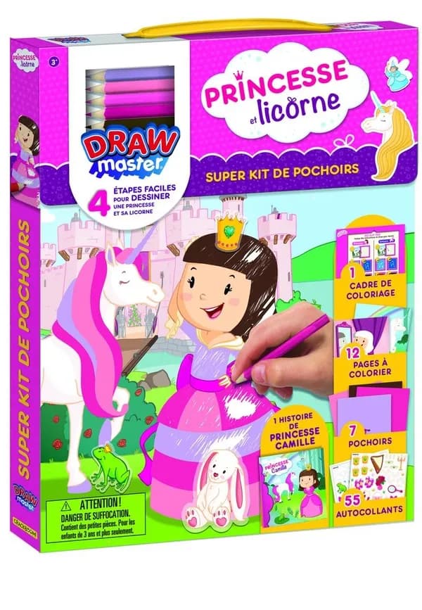 Drawmaster Princesse et Licorne : [Album à colorier]