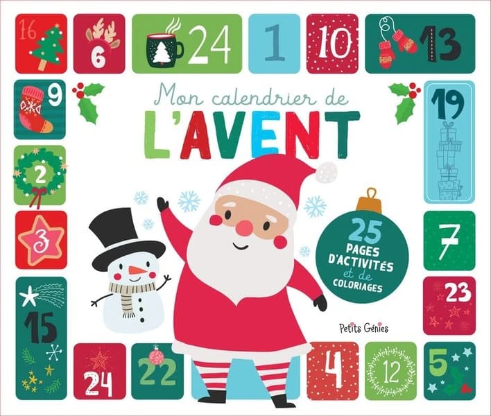 Mon calendrier de l'avent : 25 pages d'activités et de coloriages
