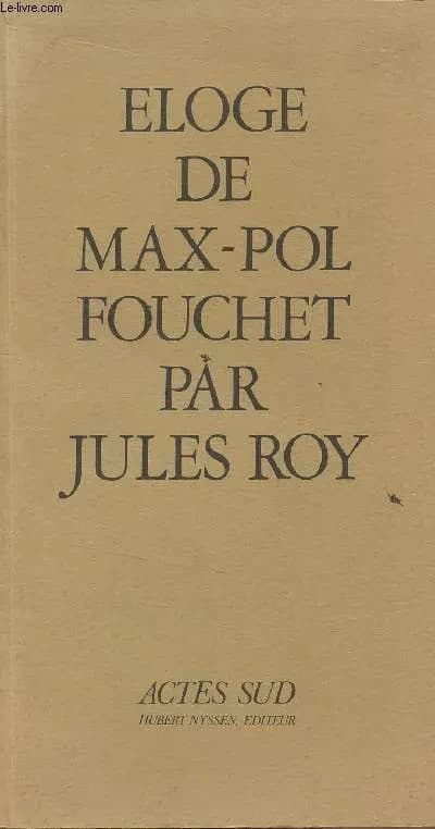 Éloge de Max-Pol Fouchet : [Vézelay, 25 août 1980]