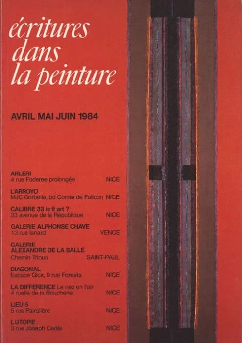 écritures dans la peinture ; complément