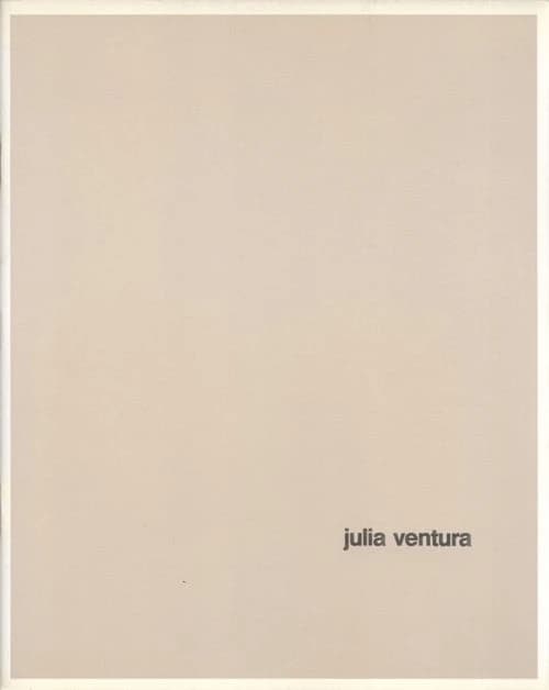 Julia Ventura : Galerie de la villa, Villa Arson, Nice, 28 janvier-19 février 1989
