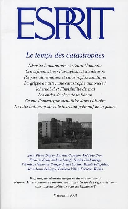 Esprit : le temps des catastrophes