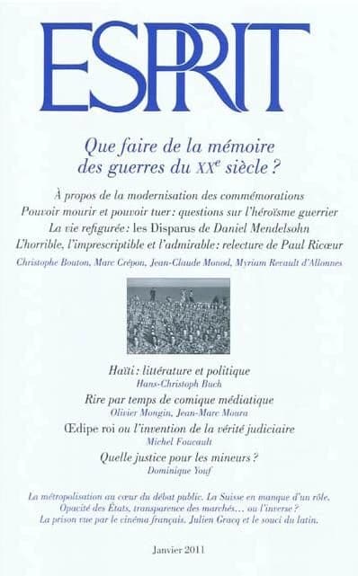 Esprit : que faire de la mémoire des guerres du XXe siècle ?