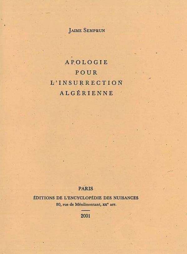 Apologie pour l'insurrection algérienne