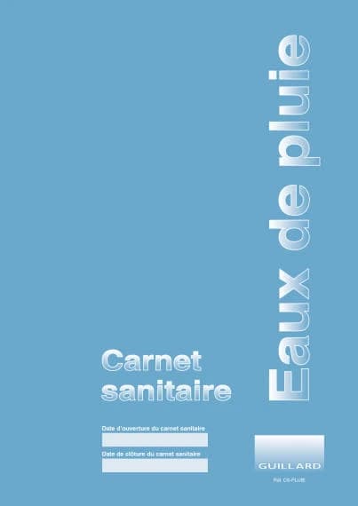 Carnet sanitaire des eaux de pluie et de récupération